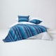 image 4 of Homescapes Cotton Striped Blue Cushion Cover Morocco - 45 x 45 cm | Blue | Blue | 45 x 45 cm