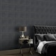image 2 of Arthouse Panel Textured Wallpaper - Charcoal - 10m x 53cm Black