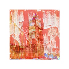 Crazy Red Ben Splash Back | White