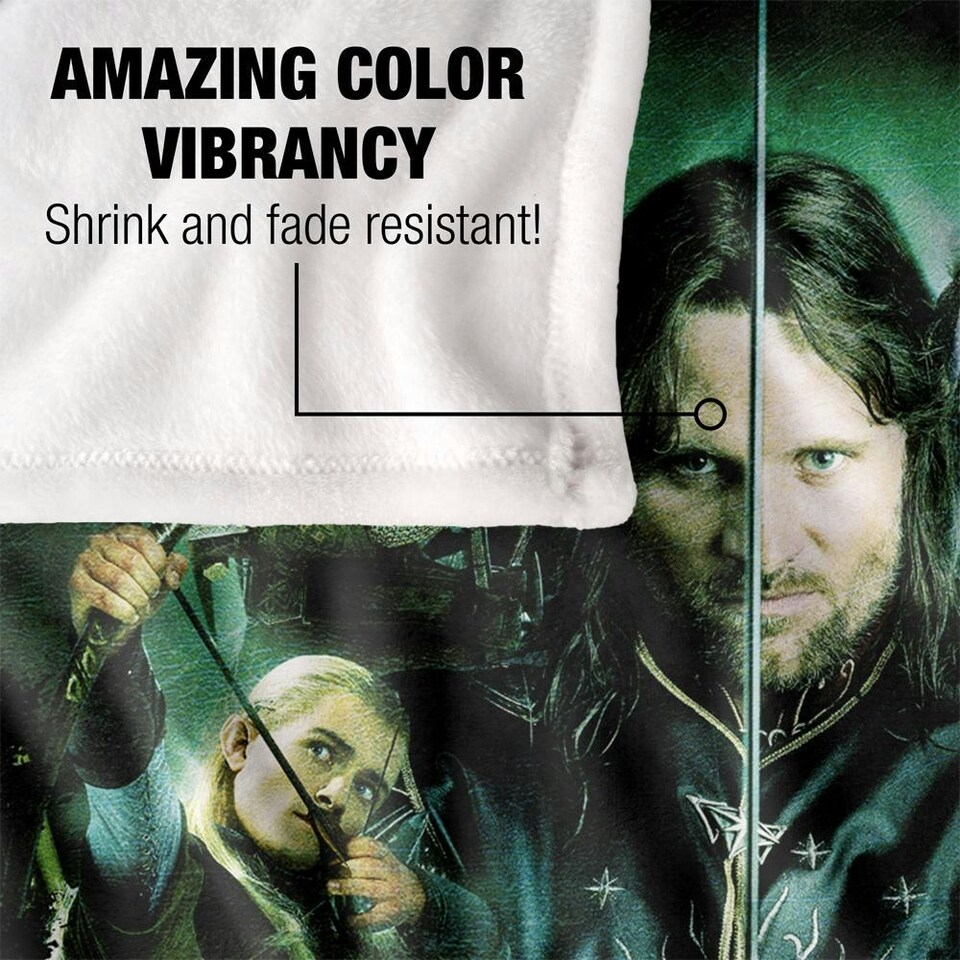 image 1 of Lord Of The Rings Group Shot Blanket - Multicoloured - One Size