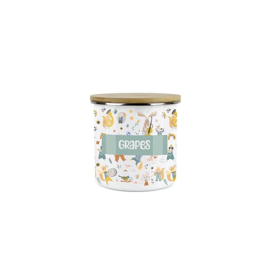 image 1 of Musical Animals Childrens Mini Snack Pot - Grapes