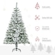 image 4 of HOMCOM 5ft Snow Flocked Artificial Christmas Tree w/ Realistic Branch Tips