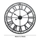 image 2 of Living and Home Metal Roman Numeral Wall Clock -  Large & Black