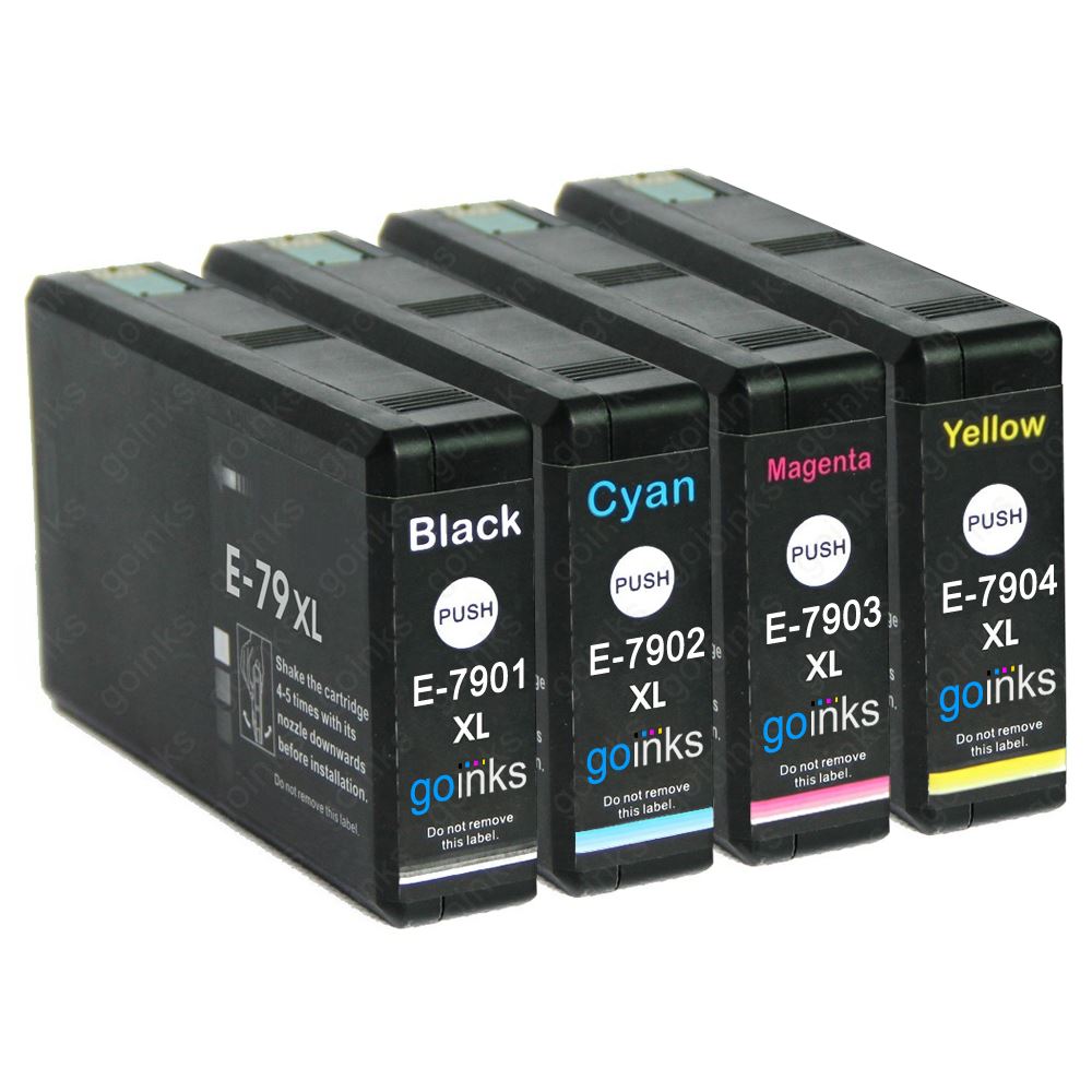 1 Go Inks Set of 4 Ink Cartridges to replace Epson T7906 (79XL Series) Compatible / non-OEM for Epson WorkForce Pro Printers (4 Inks)