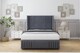 image 1 of Sloomy Camden Steel Plush Divan Bed With Mattress 2 Drawers Footend With 54" Wingback Headboard & 12" Matching Footboard 5' King | Grey | Steel | King | 1