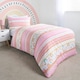 image 1 of OHS Kids Bright Rainbow Reversible Duvet Cover and Pillowcase Set, Single - Multi