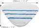 image 2 of SPARES2GO Washable Microfibre Cover Pads for Bush SMB1501 SMB1501UK Steam Cleaner Mop (Pack of 2)