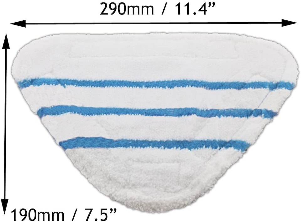 image 1 of SPARES2GO Washable Microfibre Cover Pads for Bush SMB1501 SMB1501UK Steam Cleaner Mop (Pack of 2)