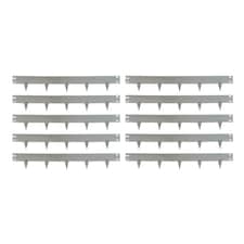 Metal Garden Lawn & Border Edging in Grey (106cm x 8cm) - 10 Panels