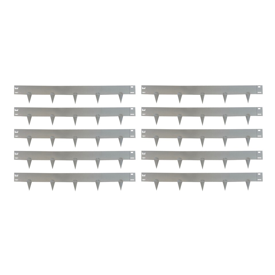 image 1 of Metal Garden Lawn & Border Edging in Grey (106cm x 8cm) - 10 Panels