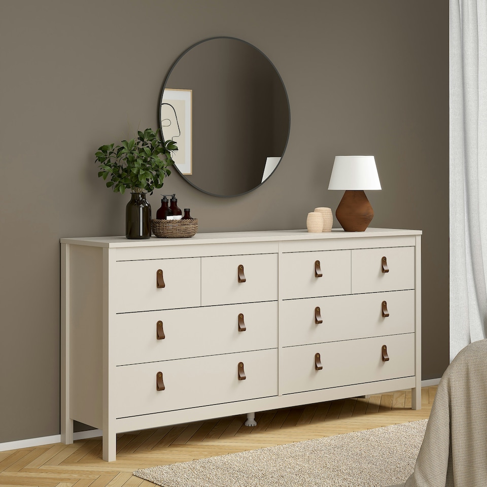 image 1 of Barcelona Double Dresser 4+4 Drawers in Cashmere Cream