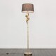 image 2 of ValueLights George Monkey Hanging Modern Gold Floor Lamp Grey Shade | Grey