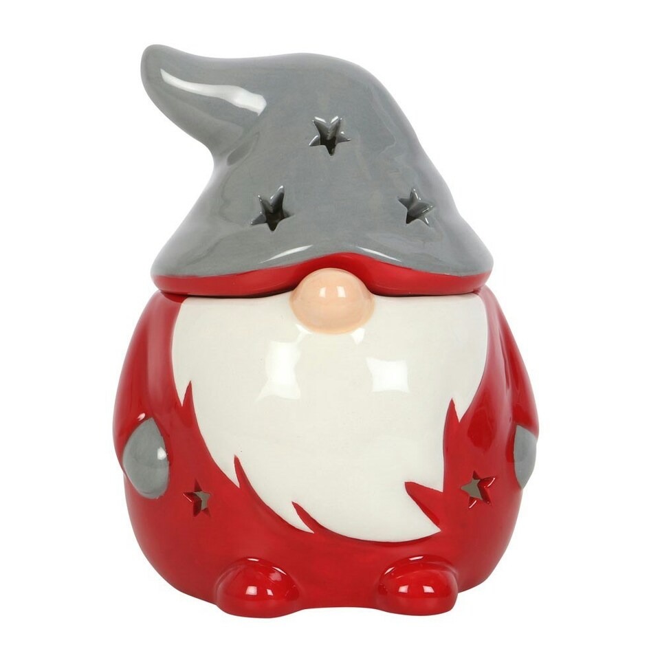 image 1 of Ceramic Red & Grey Gonk Oil Burner