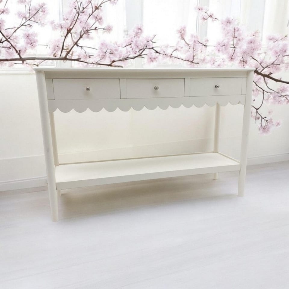 image 1 of 3 Drawer Side Table - L40 x W120 x H80 cm White