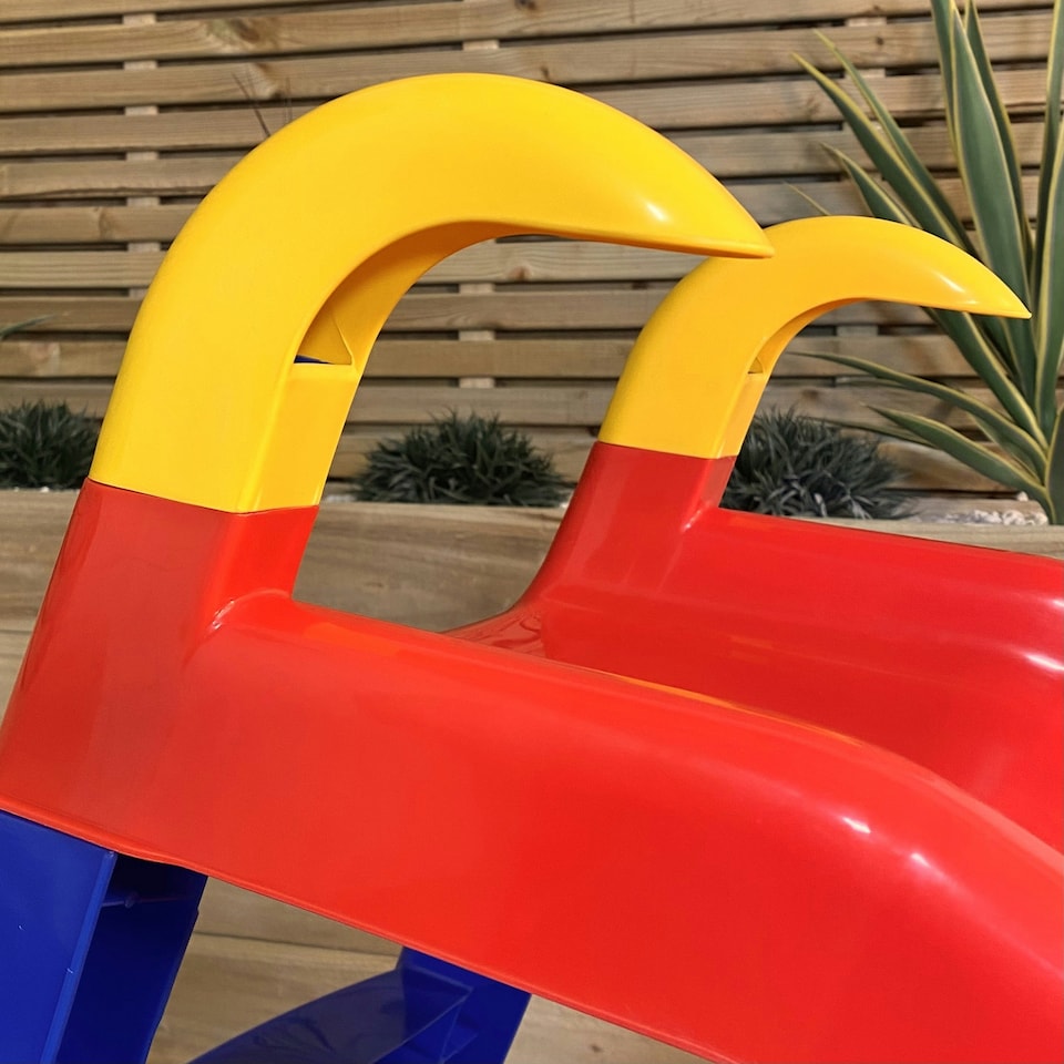 image 1 of 80cm Kids Indoor Outdoor Freestanding Plastic Slide with Ladder and Extension