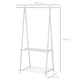 image 7 of HOMCOM 40KG Freestanding Steel Clothes Hanger w/ 2 Shelves Open Wardrobe White