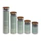 image 3 of Interiors by Premier 550ml Gold Lid Storage Jar, Clear Glass with Airtight Silicone Seal and Gold-Coloured Metal Lid