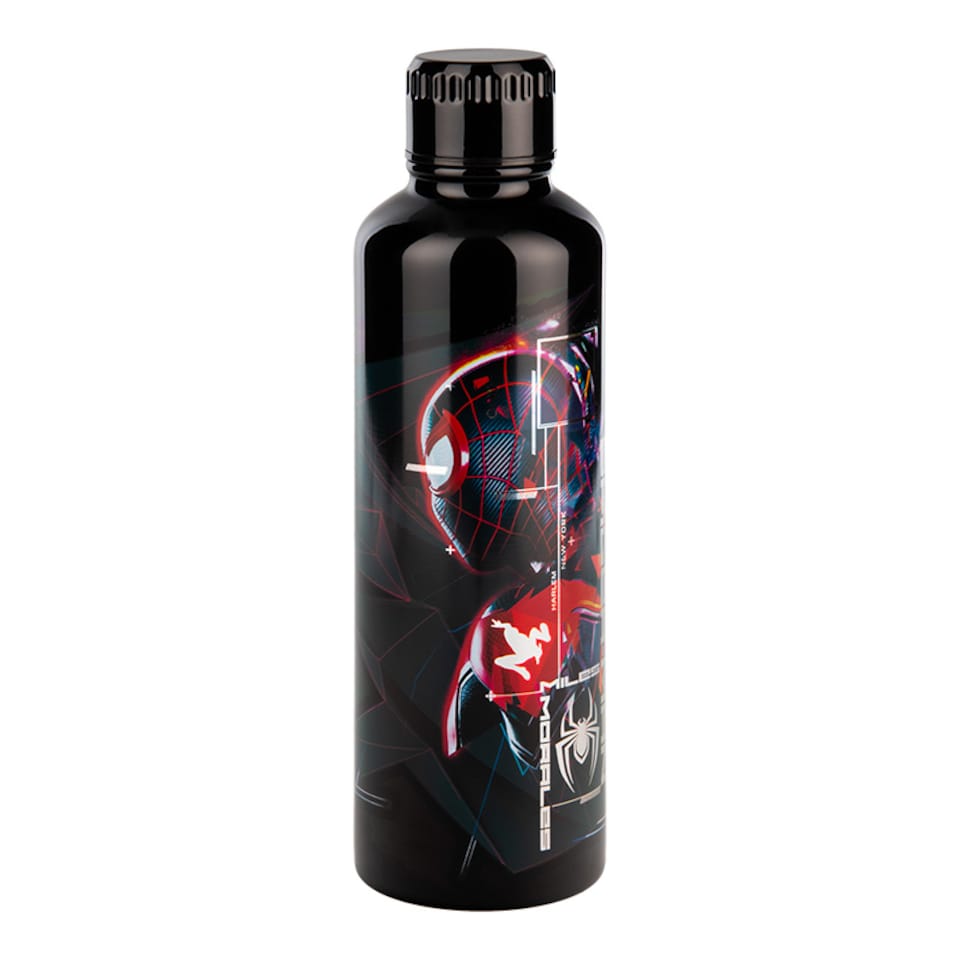 image 1 of Miles Morales Spider-Man Metal Water Bottle, 500ml Stainless Steel Insulated Flask for School & Sports, Paladone