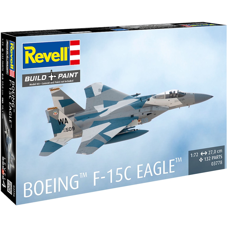 image 1 of Revell Boeing F-15C Eagle Military Aircraft Model Kit Scale 1-72