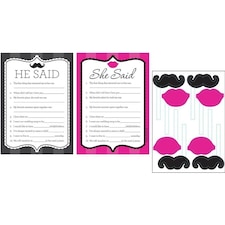 Creative Party Bridal Shower Party Game Set - White/Black/Pink - One Size