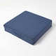 image 3 of Homescapes Navy Cotton Orthopaedic Foam Armchair Booster Cushion | Blue | Navy | 50 x 50 x 10 cm