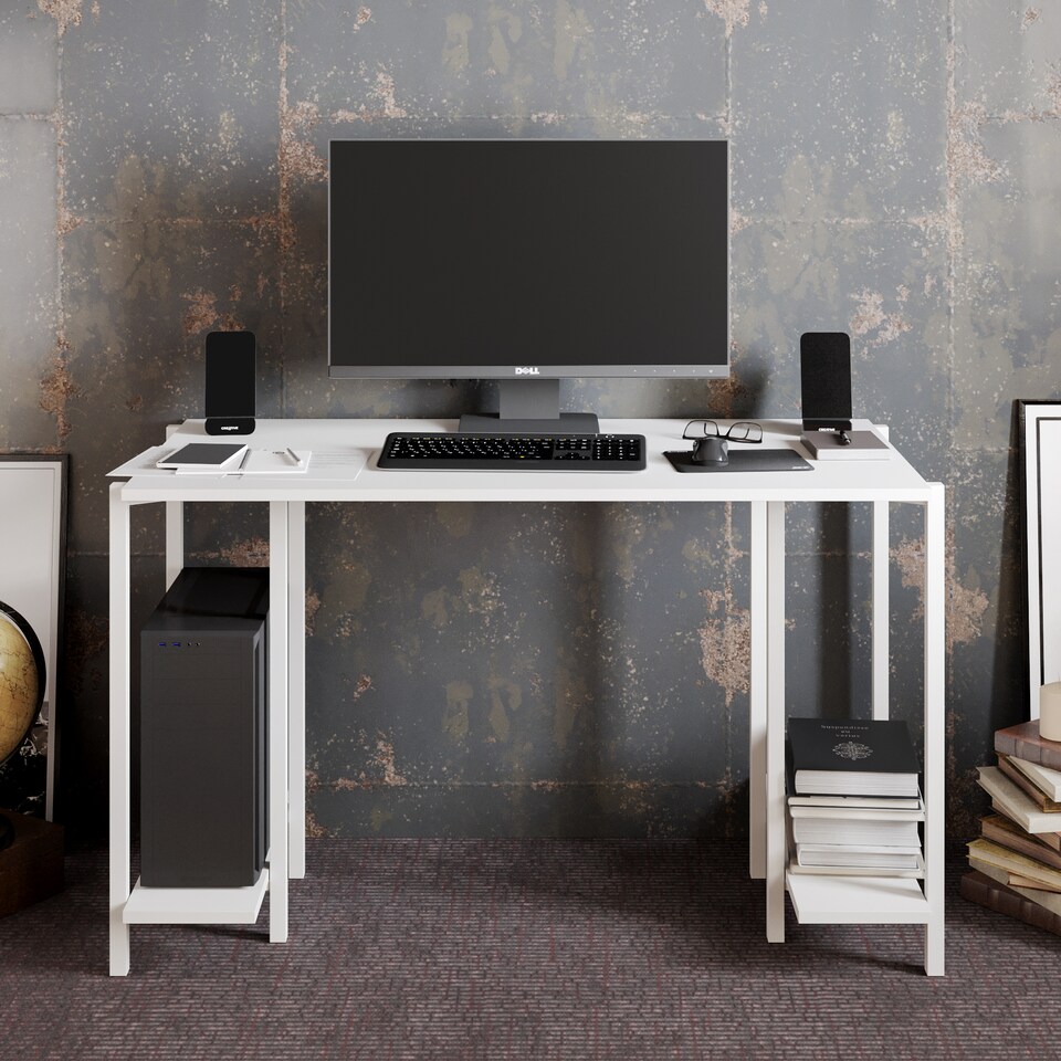 image 1 of Decorotika Reader Computer Desk with Metal Frame - W 120 cm x H 73.8 cm x D 60 cm