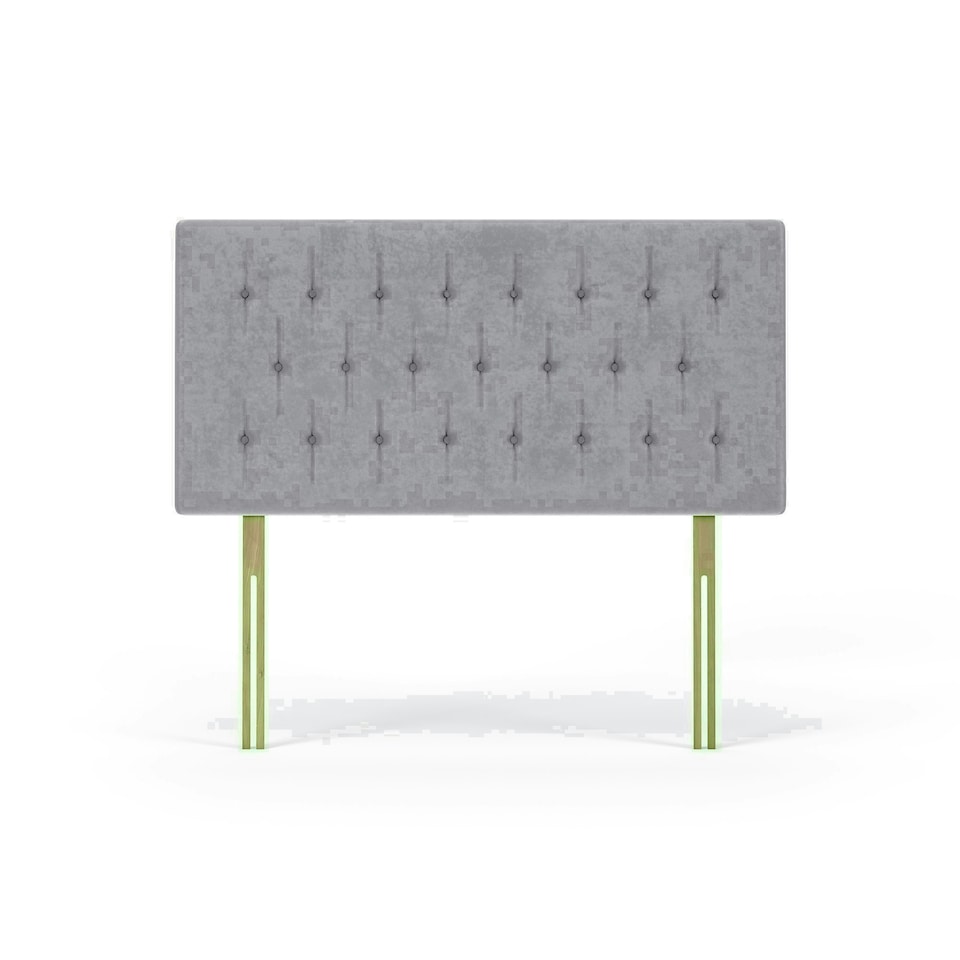Lona Seal Grey Naples Velvet Headboard Super King | Multi