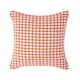 image 1 of Homescapes Houndstooth Cotton Cushion Cover Orange - 60 x 60 cm | Orange | Orange | 60 x 60 cm