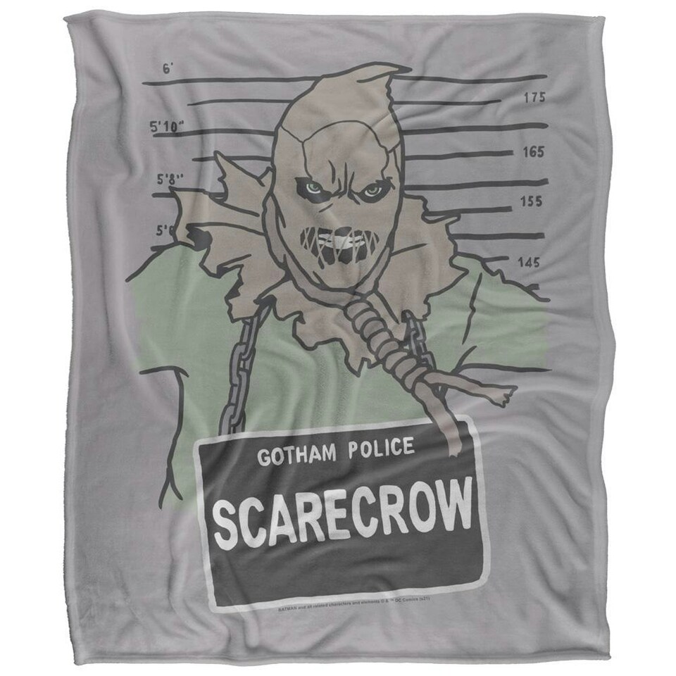 image 1 of Batman Line Up Scarecrow Blanket - Multicoloured - One Size