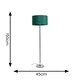 image 6 of ValueLights Charlie Chrome Floor Lamp Green Shade & Bulb | Green