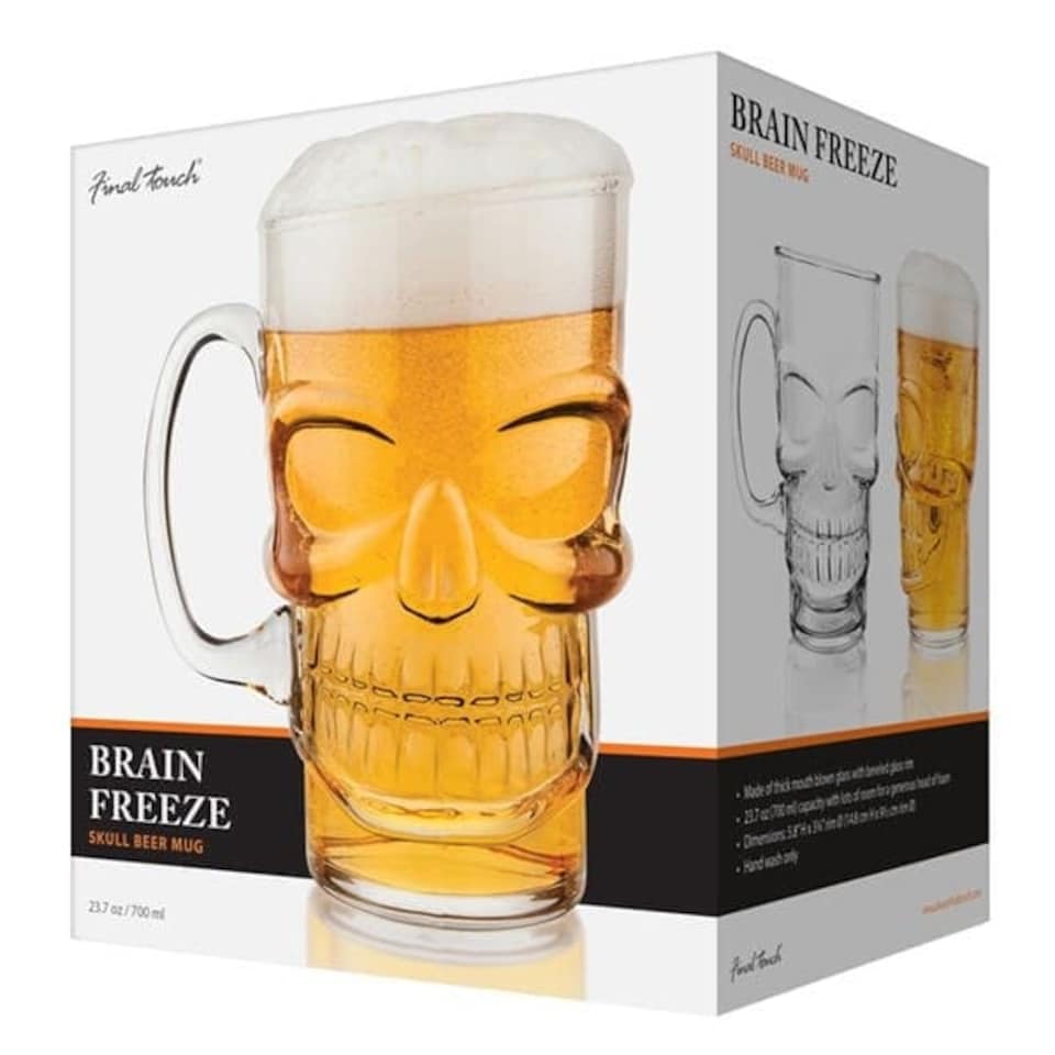 image 1 of Final Touch Skull Beer Glass
