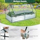 image 4 of COSTWAY Galvanized Raised Garden Bed Outdoor Planter Box Silver