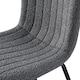 image 6 of Set of 6 Teddy Faux Fur Stitched Design Dining Chairs Dark Grey Bella by MCC