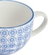 image 4 of Nicola Spring Hand-Printed Cappuccino Cups - 250ml - Navy - Pack of 6