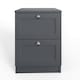 image 5 of FWStyle Artus Shaker 2 Drawer Bedside Table Nightstand Matt Grey