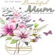 image 1 of Mum Birthday Card Embellished & Foiled Floral Vase Champagne Greeting Card