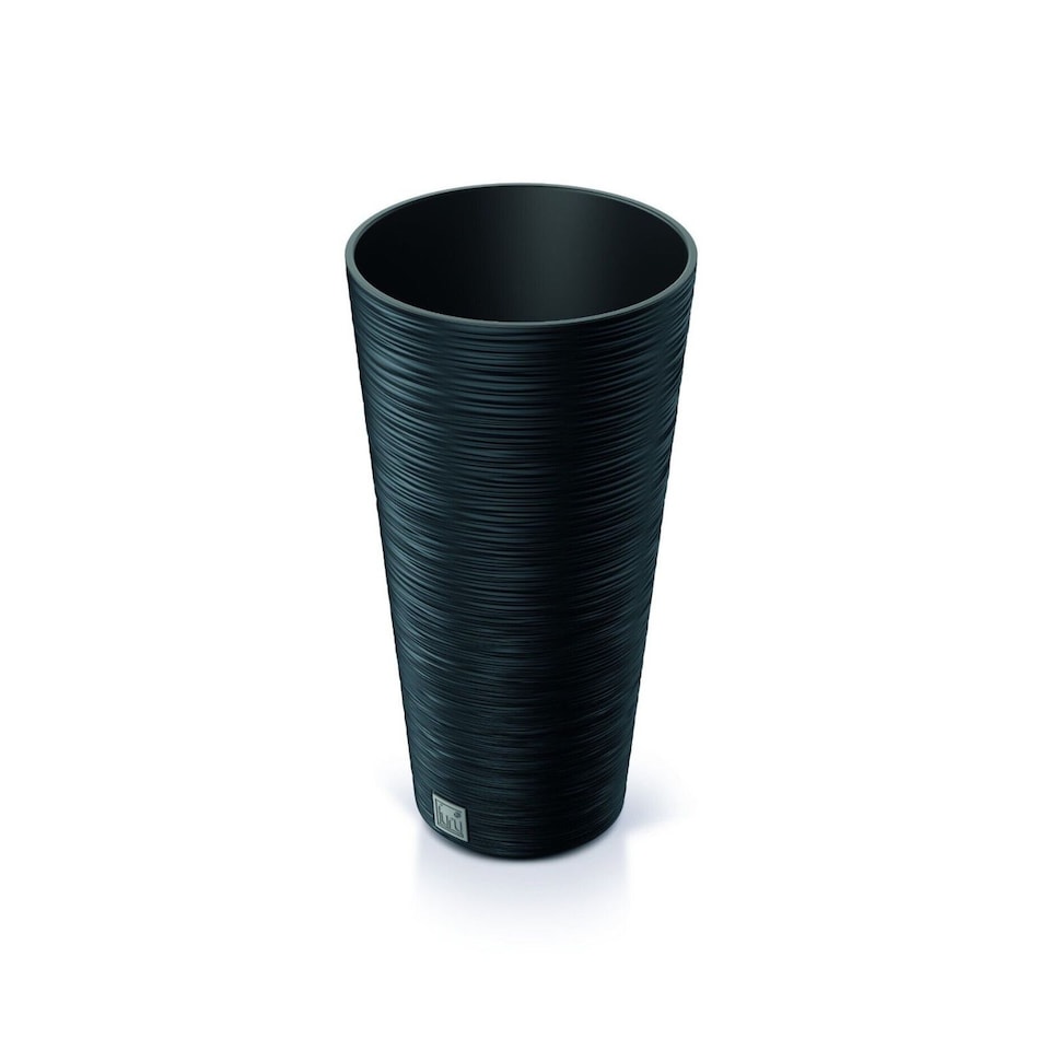 image 1 of 250mm Furu Tall Round Plant Pot | Black | 1