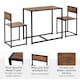 image 3 of HOMCOM 3 Piece Dining Table Set with Metal Frame Natural