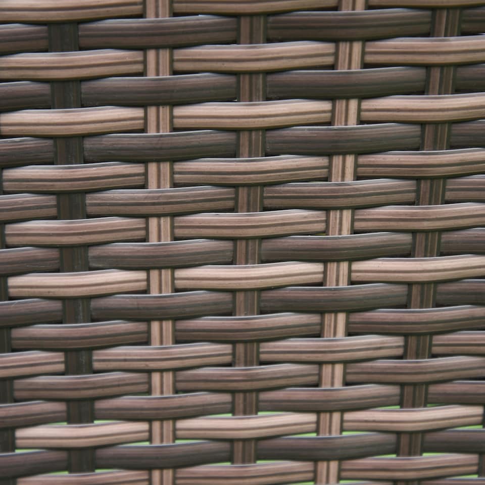 image 1 of Outsunny Rattan Bistro Set Garden Chair Table Patio Outdoor, Brown