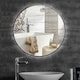 image 7 of Living and Home 70cm Nordic Round Bathroom Wall Mirror | Black | 70cm