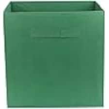 4 Pcs Foldable Fabric Cube Storage Boxes Collapsible Folding Box | Green | Sage Green | 4