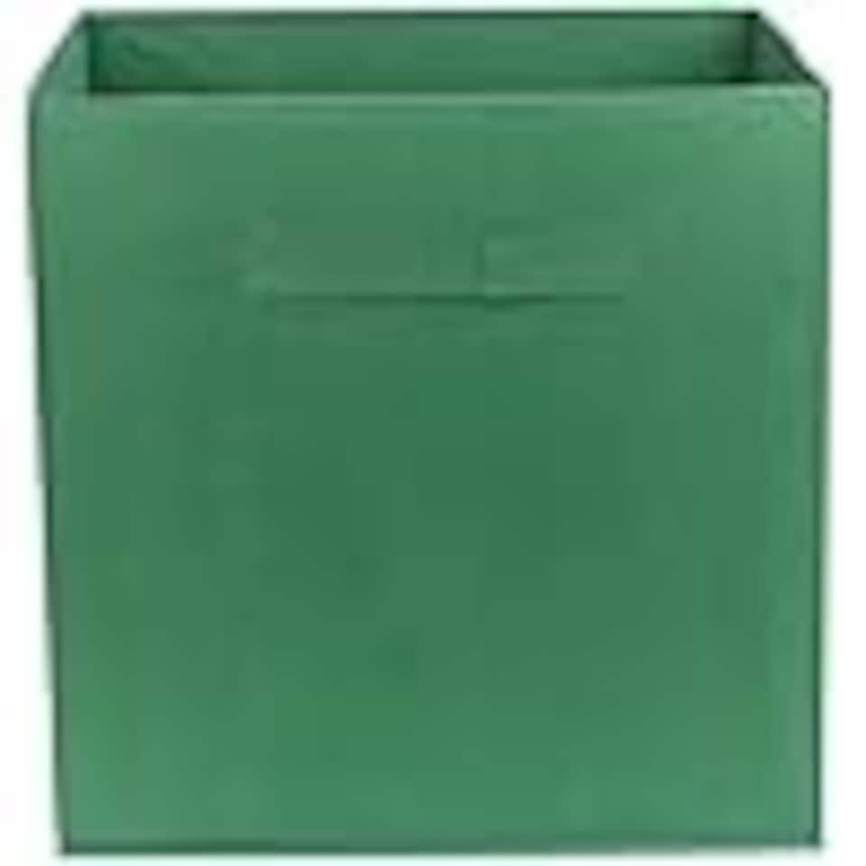 image 1 of 4 Pcs Foldable Fabric Cube Storage Boxes Collapsible Folding Box | Green | Sage Green | 4