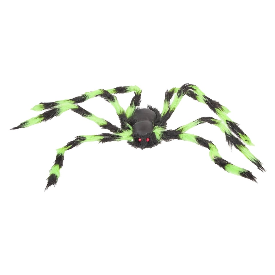 vfm-estore Halloween Giant Spider Decoration - Green & Black, 8cm x 19cm