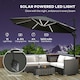 image 3 of Outsunny 3(m) Solar LED Cantilever Parasol Adjustable Garden Umbrella Dark Grey