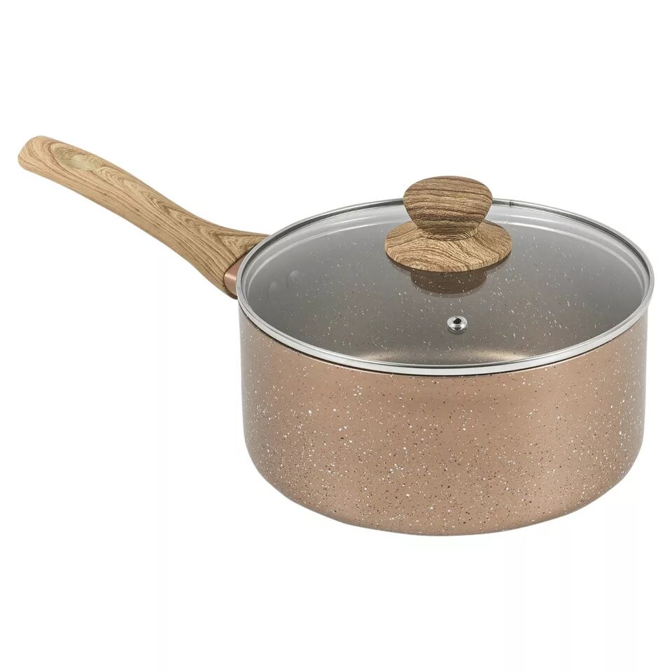image 1 of URBN-CHEF Ceramic Rose Gold Cookware Set
