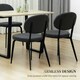 image 6 of HOMCOM Set of 4 Sherpa Dining Chairs Boucle Kitchen Chairs with Back 