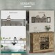 image 7 of HOMCOM Rustic Wall-Mounted Coat Rack Floating Shelf with 4 Hooks for Entryway