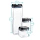 image 3 of Argon Tableware 4 Piece Flip Lock Plastic Food Storage Containers Set - Black