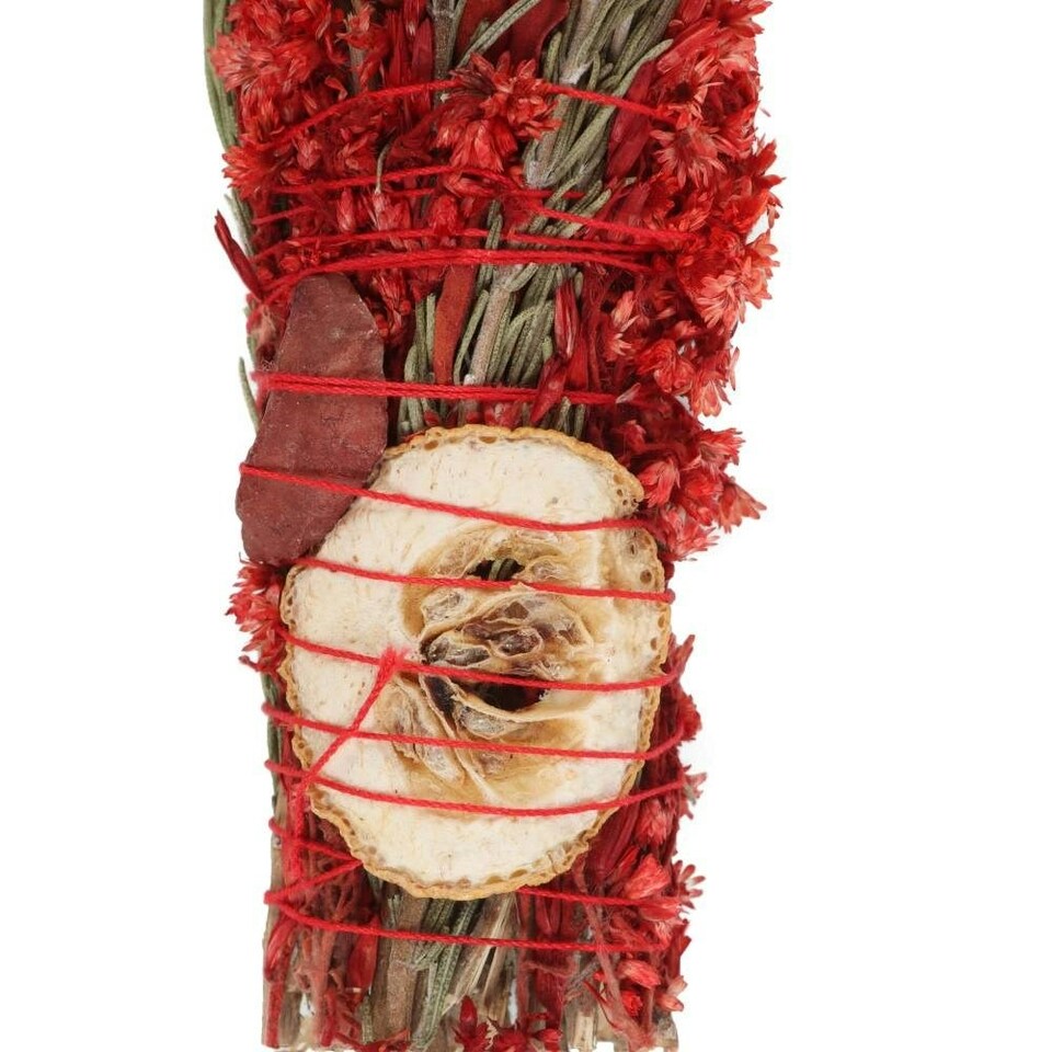 image 1 of Something Different Ritual Rosemary Red Jasper Smudge Stick Wand - Red/Brown - One Size