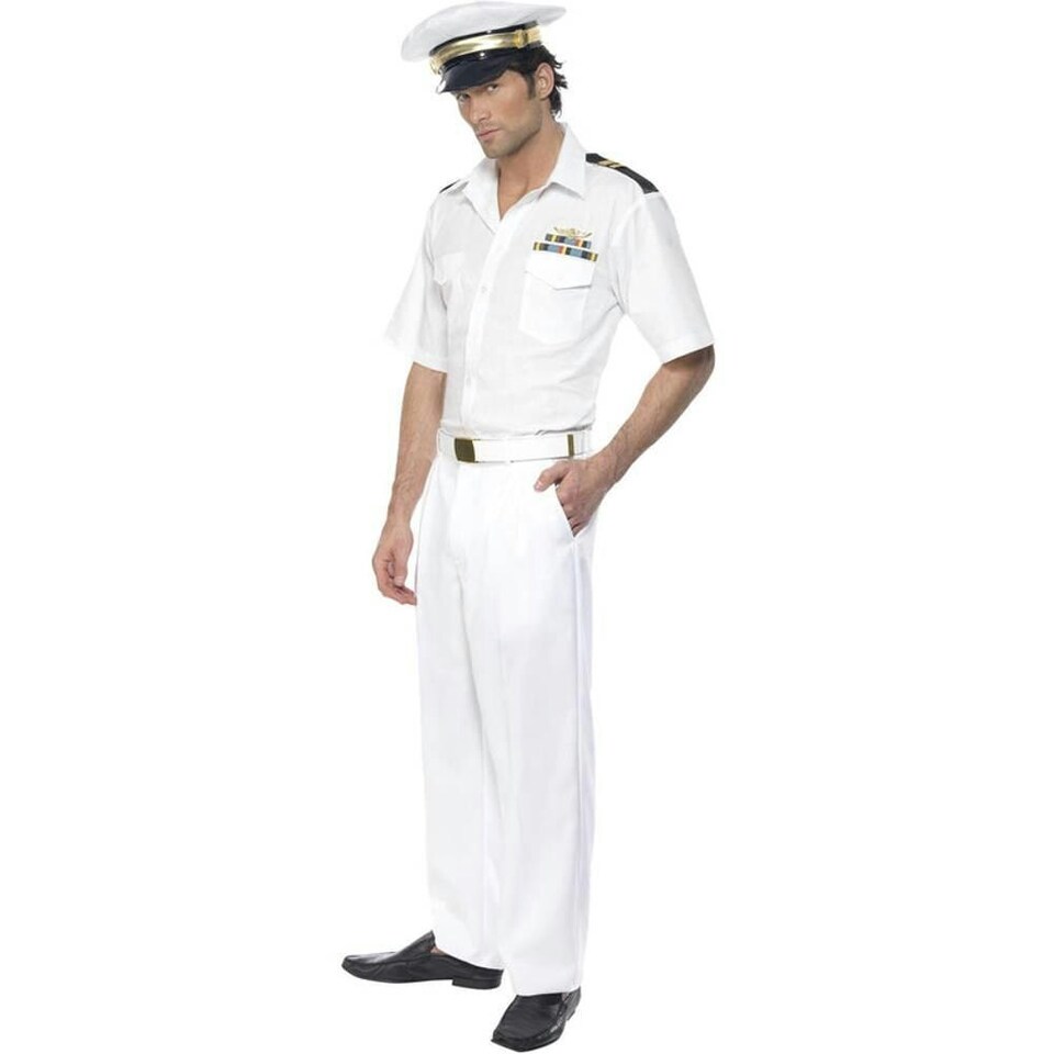 image 1 of Top Gun Mens Captain Costume Set - White - L R | Multi | L